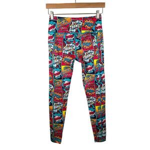 Constantly Varied Gear Knockout Leggings Size Small Comic Strip Cartoon Boom Pop